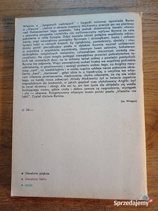 Giaur George Gordon Byron Kraków