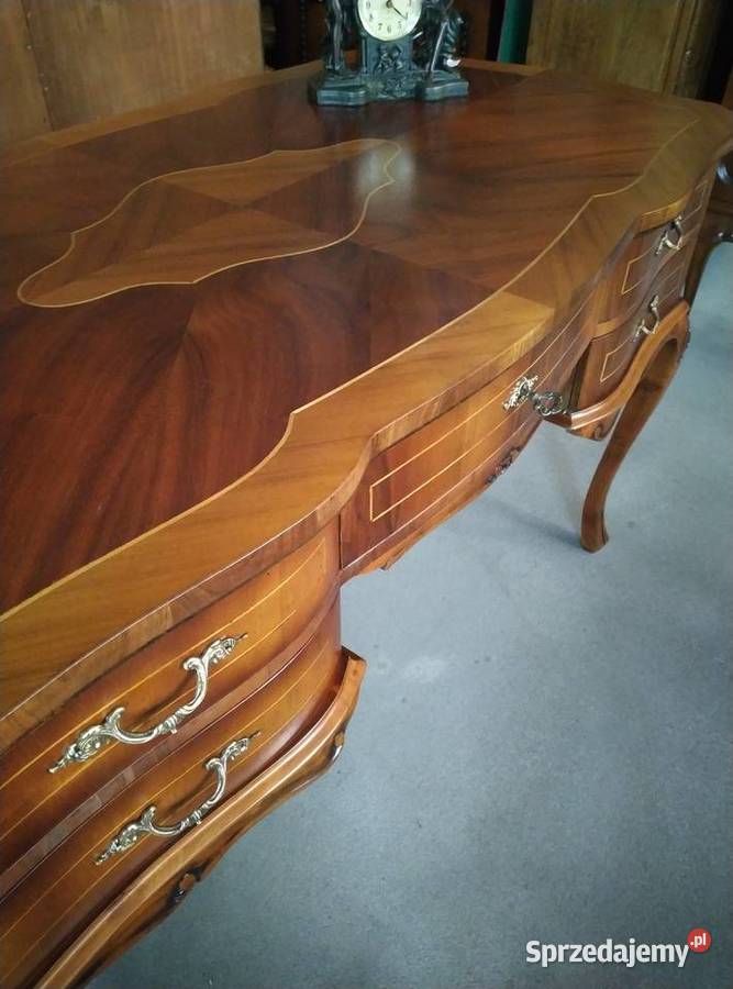 Włoskie stylowe biurko z intarsjami Meble Białystok