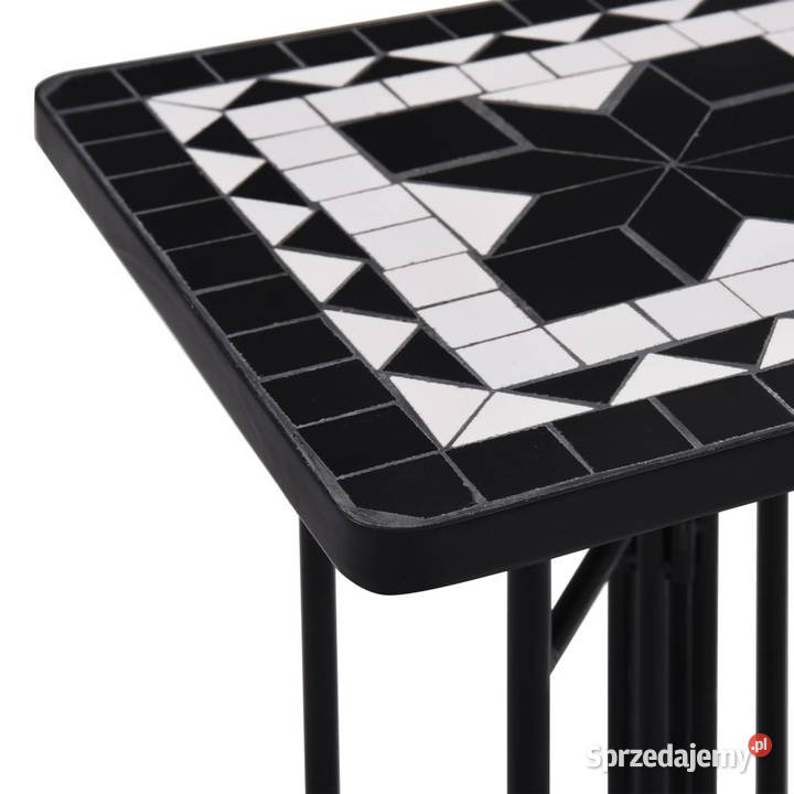 Stolik mozaikowy czarnobiały ceramiczny WM46711 mazowieckie Warszawa sprzedam