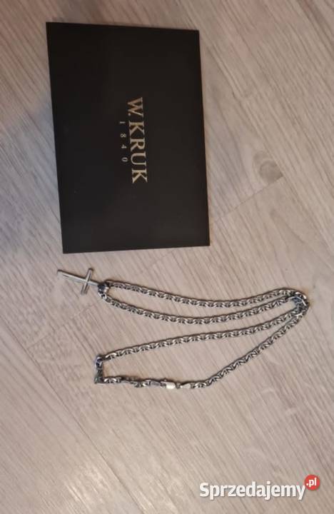 Łańcuszek 925 srebro Gucci 60 z krzyżykiem kruk Bielsko-Biała