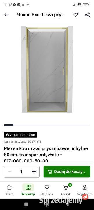 Drzwi prysznicowe małopolskie
