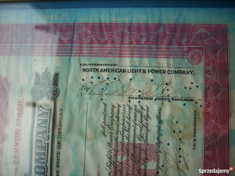 RarytasOryginalne Akcje z 1935 rokuWall Barlinek