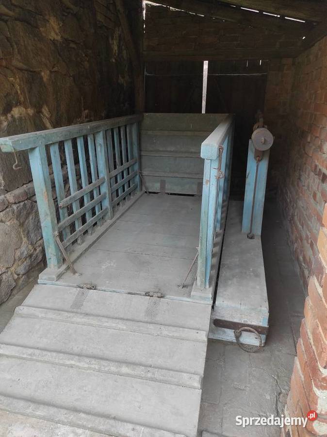 Przedwojenna waga inwentarzowa klatkowa lubuskie Nowa Jabłona