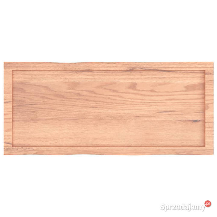 Blat jasnobrązowy 100x40x24 drewno z naturalną