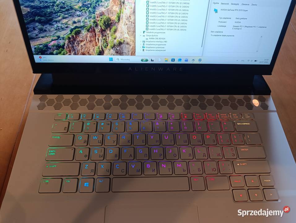 Dell 300Hz i7 10750h Rtx 2070 16ram 1tb ssd Kraków