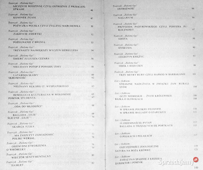 Teatrzyk Zielona Gęś przedstawia Konstanty Chełm sprzedam