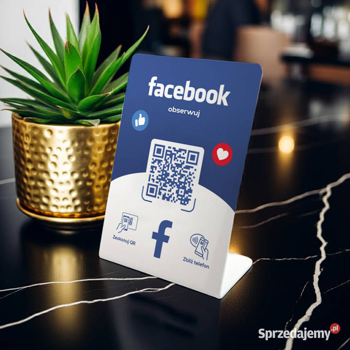 Stojak prezenter gięty z QR i NFC do Warszawa sprzedam