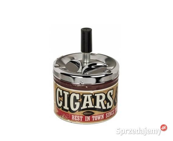 Popielniczka Metalowa Puszka Tobacco Okrągła Ostrowy nad Okszą