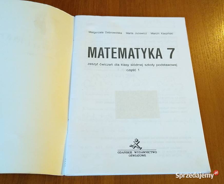 Matematyka 7 zeszyt ćwiczeń klasy siódmej Cz1 Gdańsk sprzedam