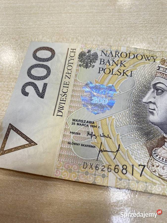 200 rzadki banknot rosnące numery Numizmatyka Łódź