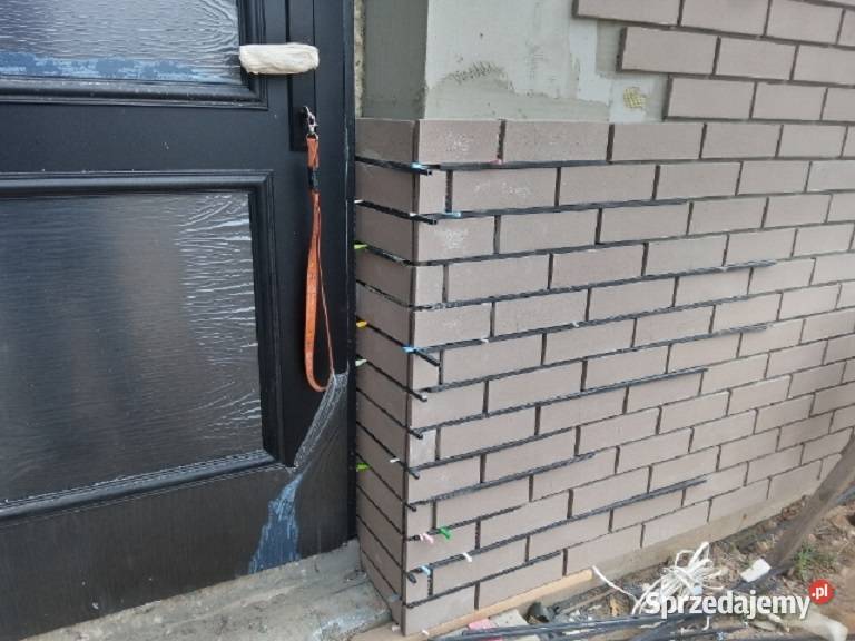 Płytka elewacyjna klinkierowa szara beżowa NF Baranowo