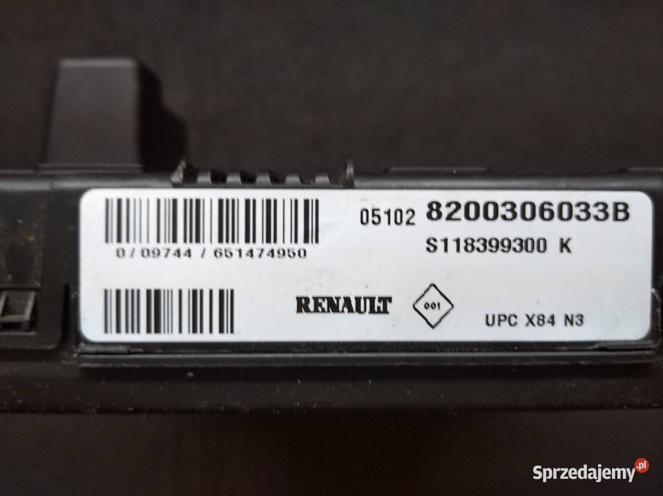 MEGANE II SCENIC II MODUŁ UPC X84 N3 układ elektryczny silnika wielkopolskie Swarzędz
