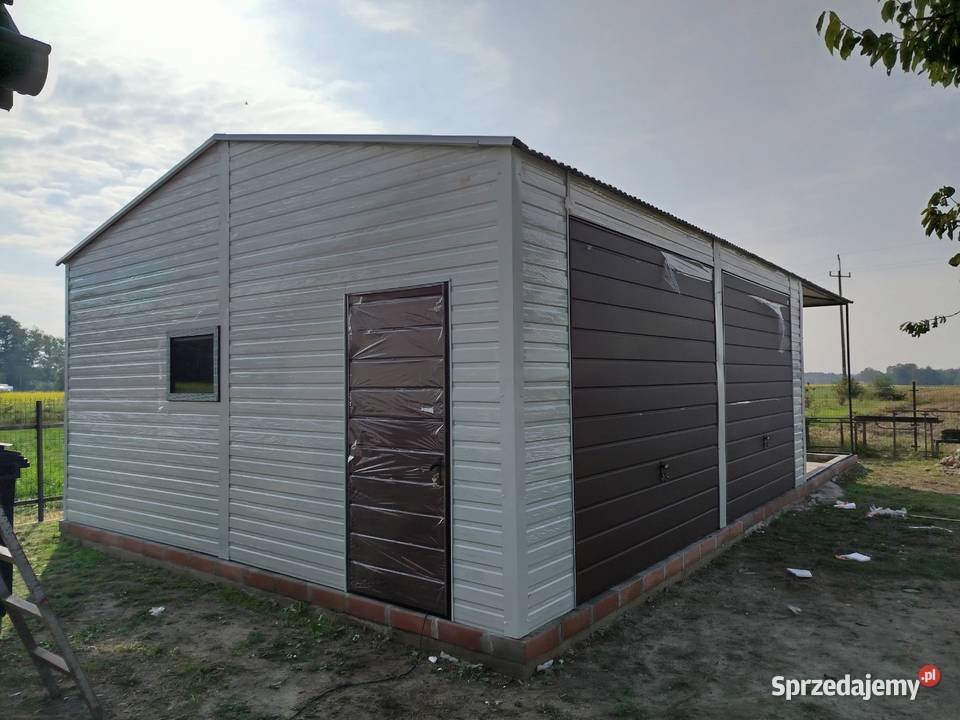 Wysoki Garaż Blaszany Grafitowy Wiata MAGAZYN 36m2