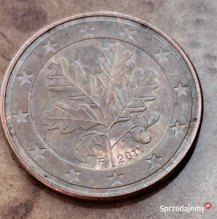 5 eurocent Niemcy 2011F Rzadki destrukt Lubawa