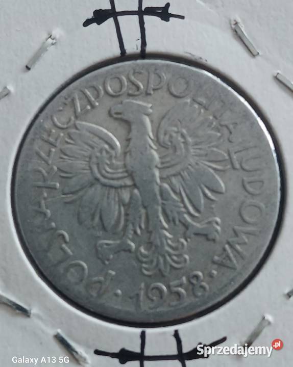 5 złotych Rybak 1958 r 6 Skrętka Konin sprzedam