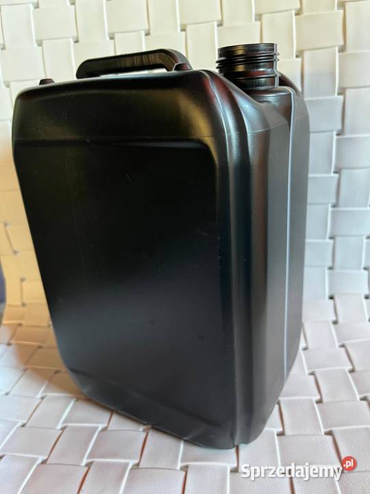 Kanister 5 l HDPE czarny z czerwoną nakrętką i dolnośląskie Kłodzko