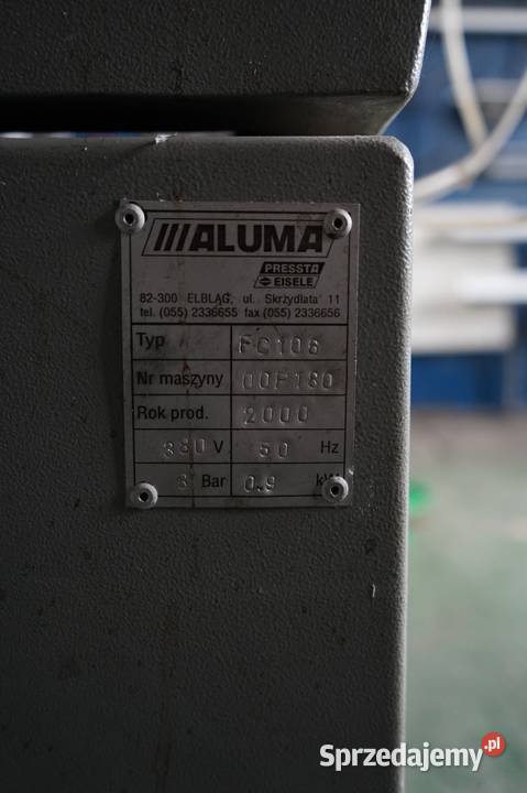 Frezarka ALUMA FC 106 Wałcz sprzedam