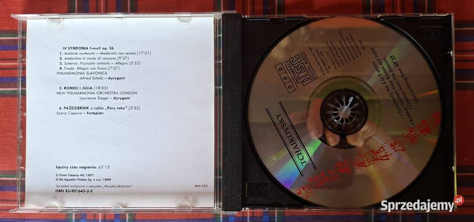 Muzyka mistrzów Czajkowski Smutek i nostalgia CD 1 płyta Kraków