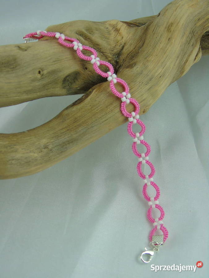 Bransoletka koronkowa Pozostałe Wiśniowa