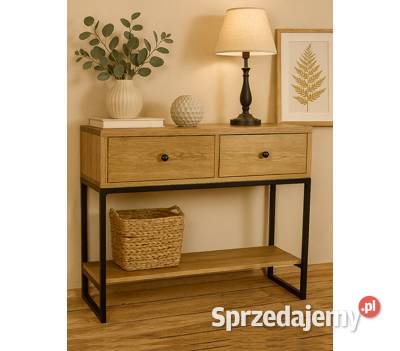Konsola LOFT z Szufladami 100 Lite Drewno Dębowe Gdańsk sprzedam