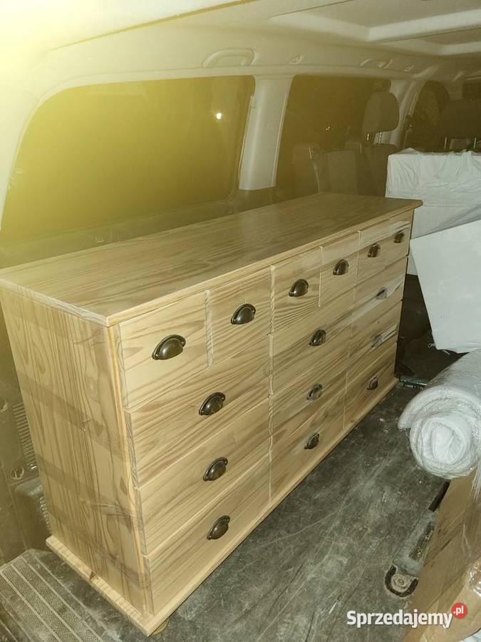 Komoda sosnowa z wieloma szufladami 39cm dolnośląskie Ziębice sprzedam