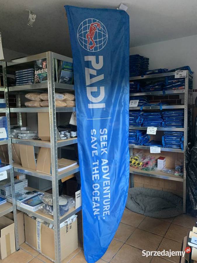 Nurkowa flaga PADI o wym 255x60 PADI SASO Nurkowanie Bytom