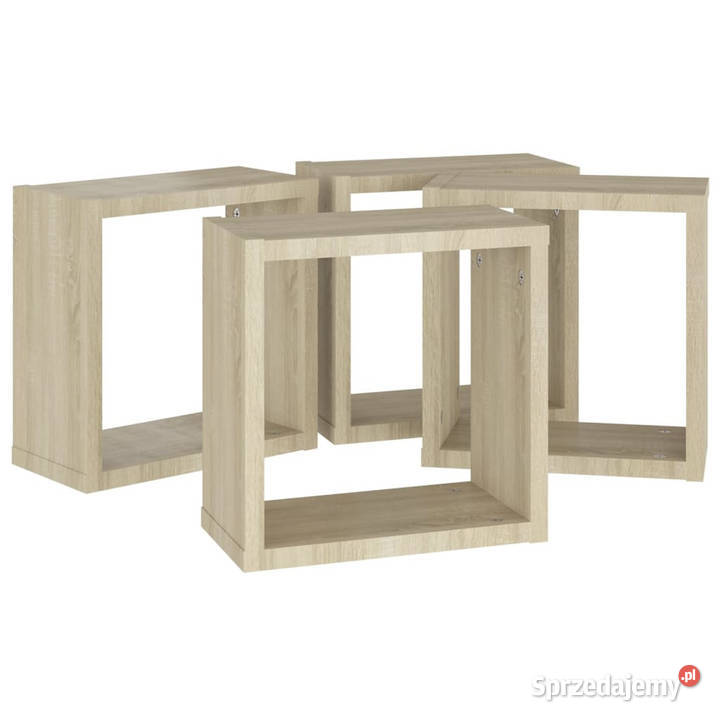 Półki ścienne kostki 4 dąb sonoma 30x15x30 Warszawa