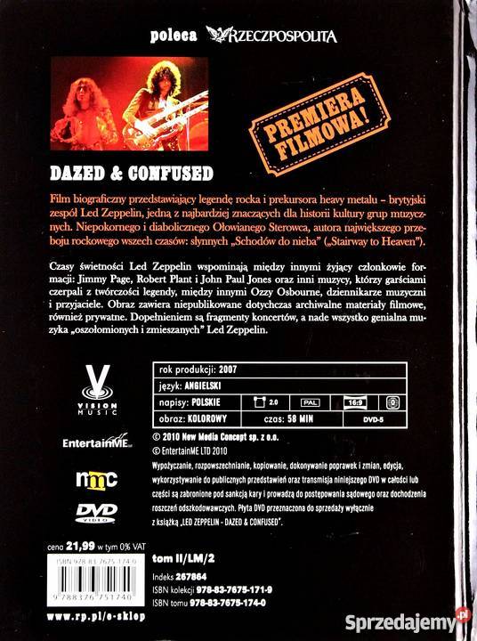 LED ZEPPELIN LEGENDY MUZYKI DVD KSIĄŻKA wielkopolskie sprzedam