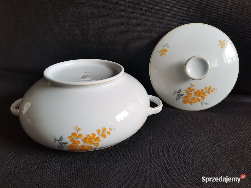 Stara waza w kwiaty porcelana Śląska Giesche Siemianowice Śląskie