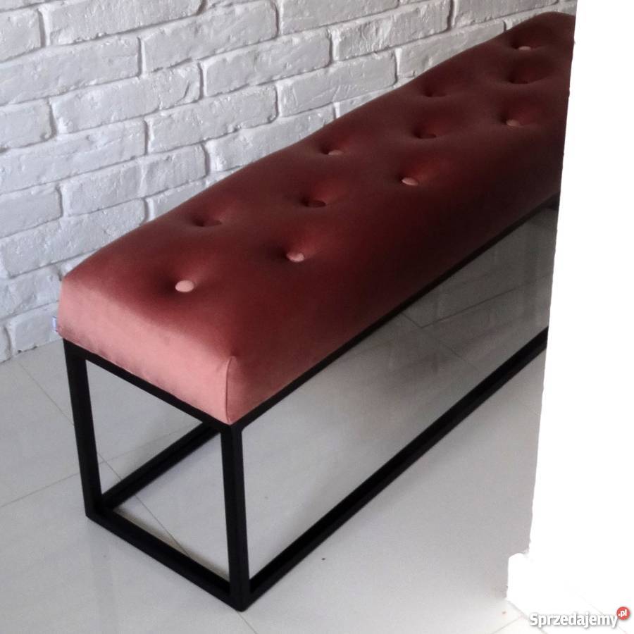 Loft ławka na metalowym stelażu konstrukcji profilowane łódzkie Łódź