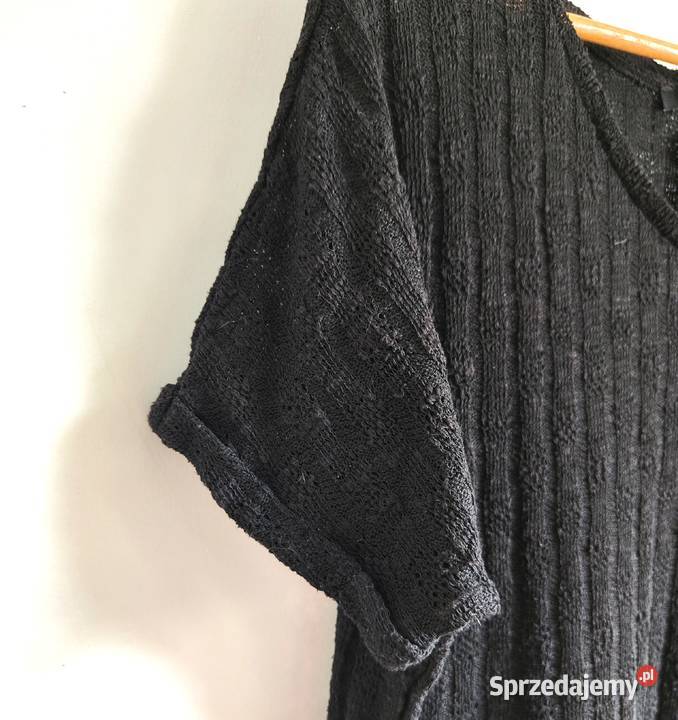 Czarna bluzka sweter Reserved L 40 ażurowy Rozmiar 40(L) Swetry i golfy zachodniopomorskie Szczecin
