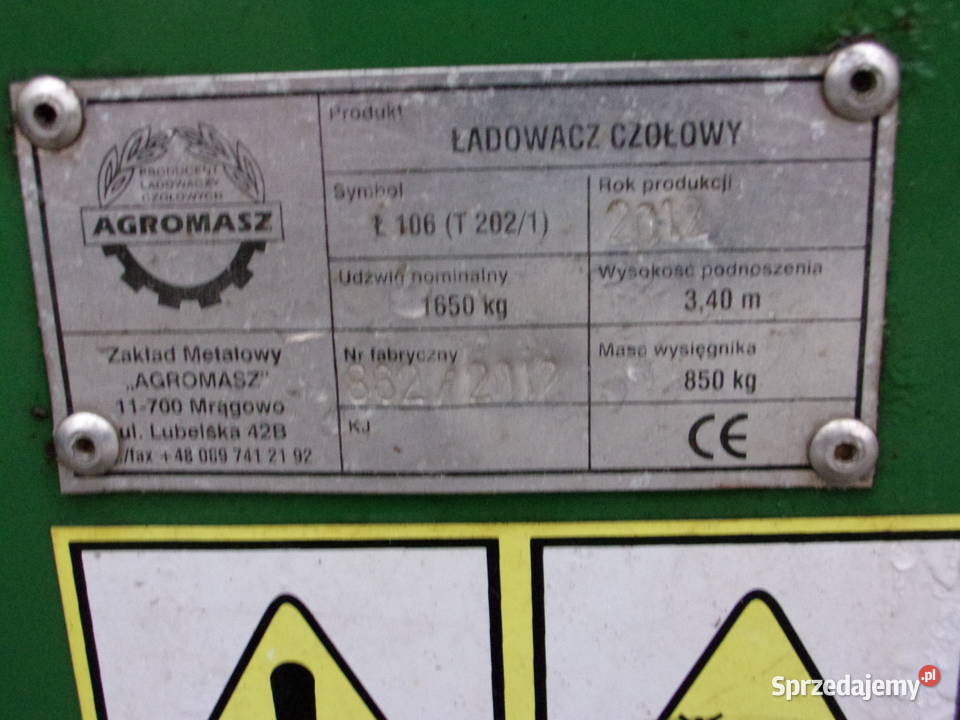 Ładowacz czołowy Ł106 AGROMASZ 1650 RAMA w Opoczno