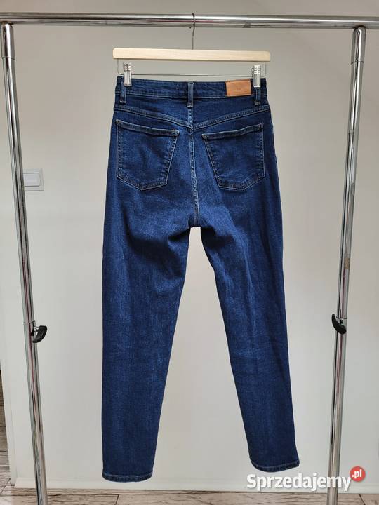 Nibieskie granatowe jeansy mom fit małopolskie