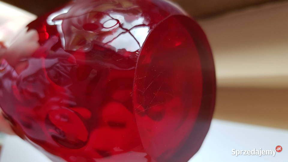 Wazon ANANAS Ząbkowice kolorowe szkło PRL Dąbrowa Górnicza