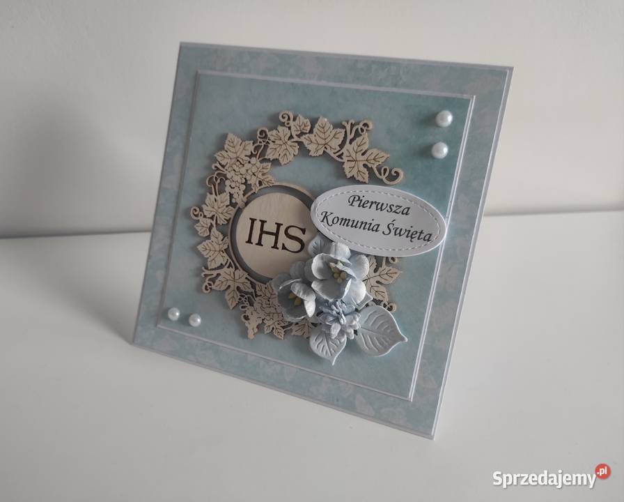 Kartka w pudełku ręcznie robiona na Pamiątkę