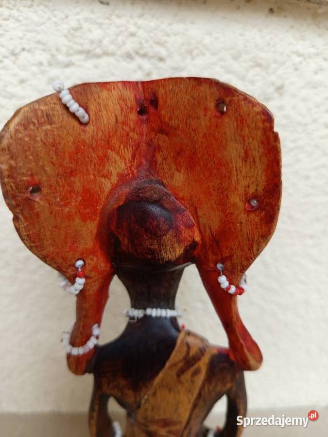 Afrykańska drewniana figurka rzeźba WOJOWNIK wys Warszawa sprzedam
