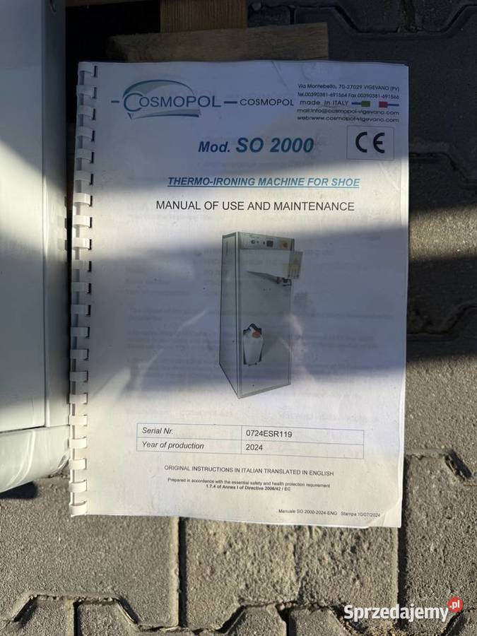 Cosmopol SO2000 Wygrzewarka maszyna do Łaskarzew