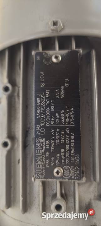 Silnik elektryczny siemens 025kW opolskie Chrząstowice sprzedam