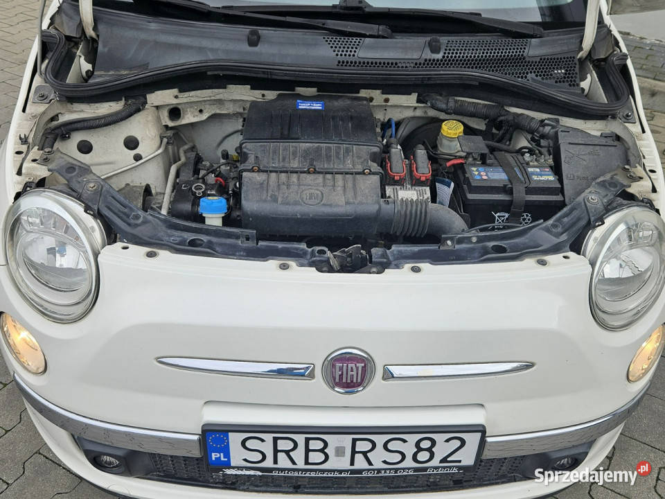 Fiat 500 Panorama Klima Bezwypadkowy I 2007 biały śląskie Rybnik sprzedam