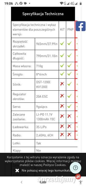 Samolot zdalnie sterowany RTF Cessna 182 Dębowiec