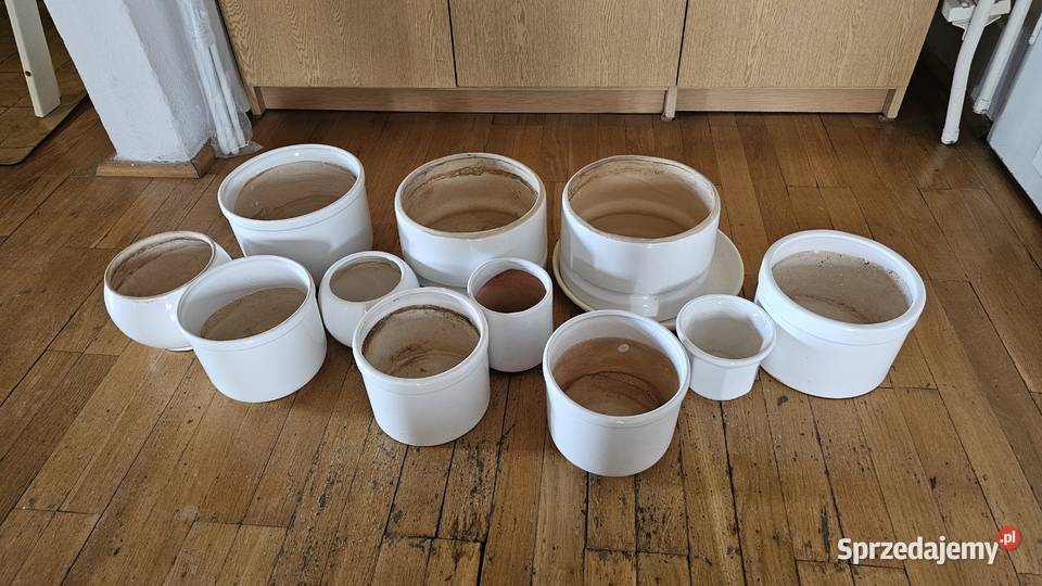 Doniczki ceramiczne białe 11 biały Warszawa