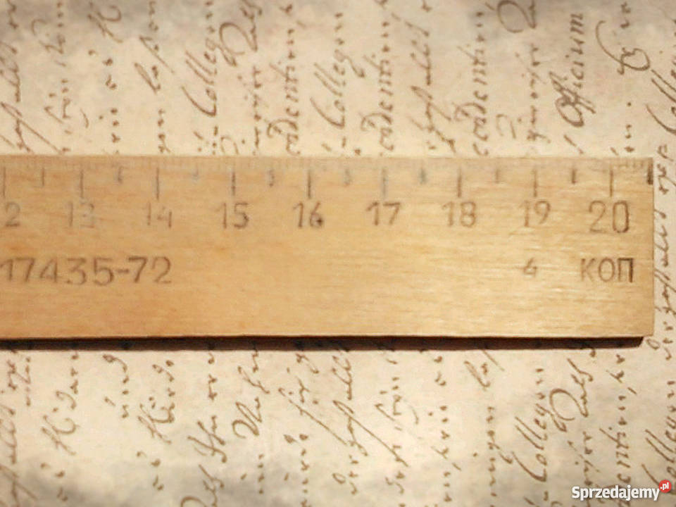 Stara drewniana rosyjska linijka 20 vintage Pozostałe Lublin sprzedam