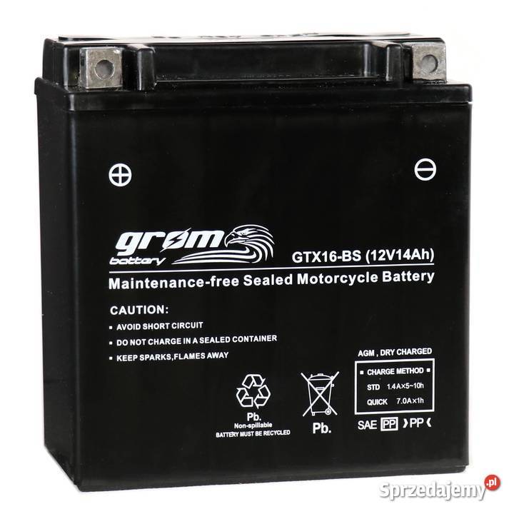 Akumulator motocyklowy GROM GTX16BS 12V 14Ah