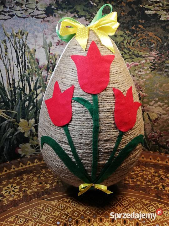 Jajo jutowe 40 pisanka Wielkanoc Kraków