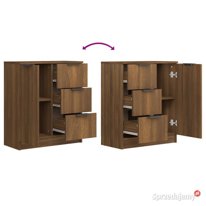 Komody 2 brązowy dąb 60x30x70 materiał Warszawa