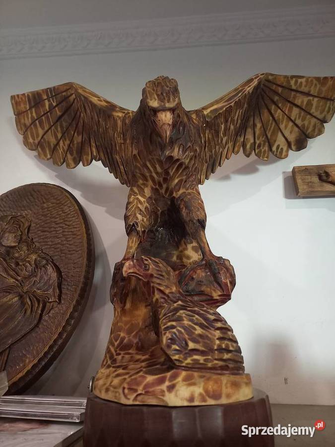 Rzeźba orła z drewna kujawsko-pomorskie sprzedam