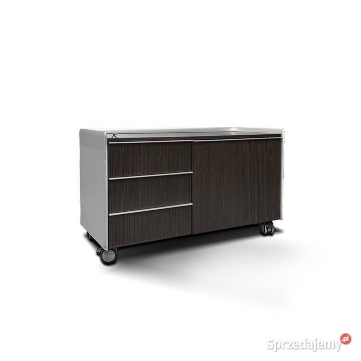 Mobilny sideboard BENE Premium Ciemny Dąb Biuro