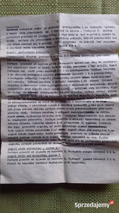 Autoalarm retro Rok produkcji 1975 Małkinia Górna