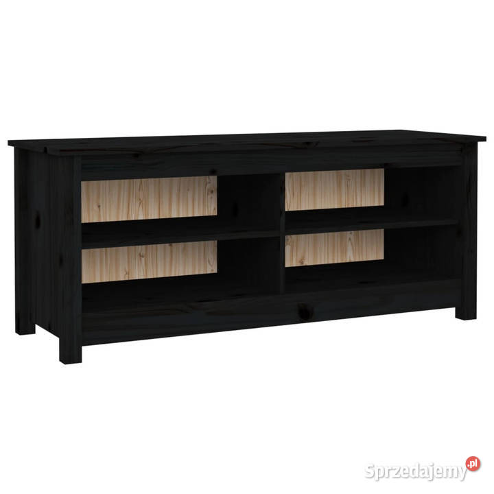 Szafka na buty czarna 110x38x455 drewno sosnowe
