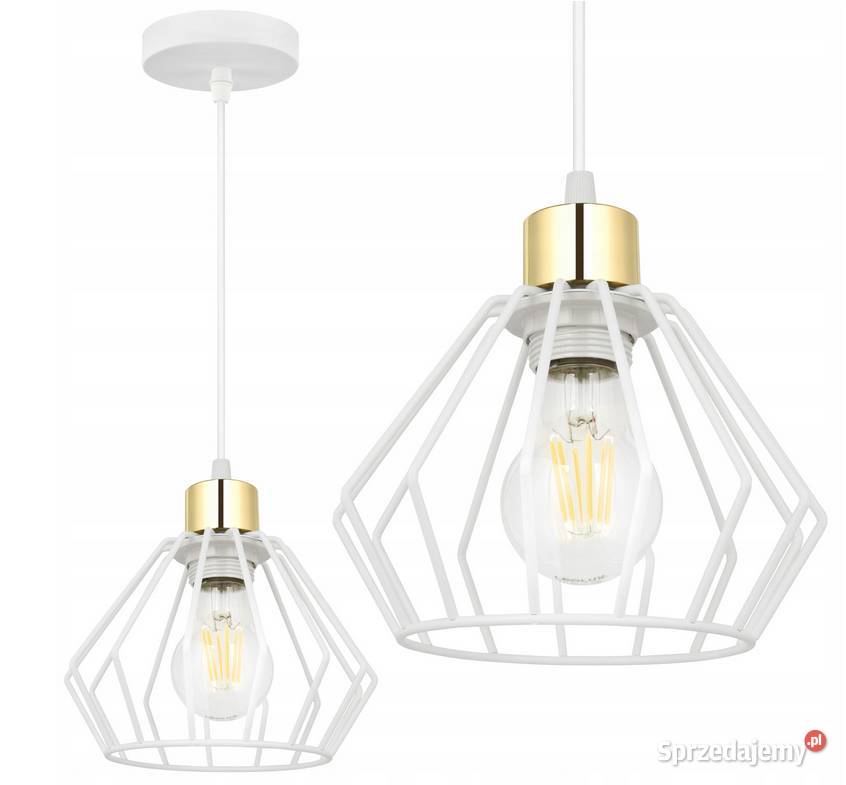 LAMPA WISZĄCA SUFITOWA ŻYRANDOL BRYLANT biała Choroszcz sprzedam